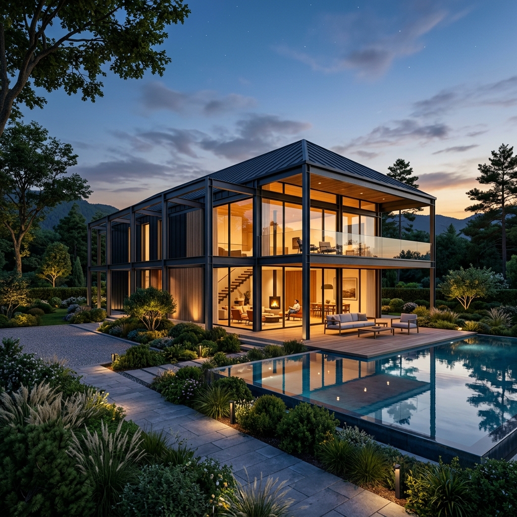 Modern Light Gauge Steel Frame Villa